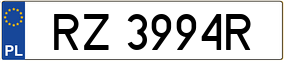 Trailer License Plate